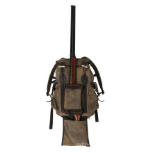 2018 neue Design klassischen alten Stil Leinwand und echtes Leder Jagd Gun Rucksack